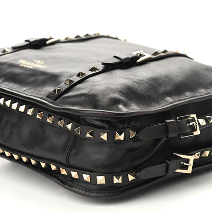 Valentino Garavani Vitello Rockstud Shopper Tote Black 8 of 9