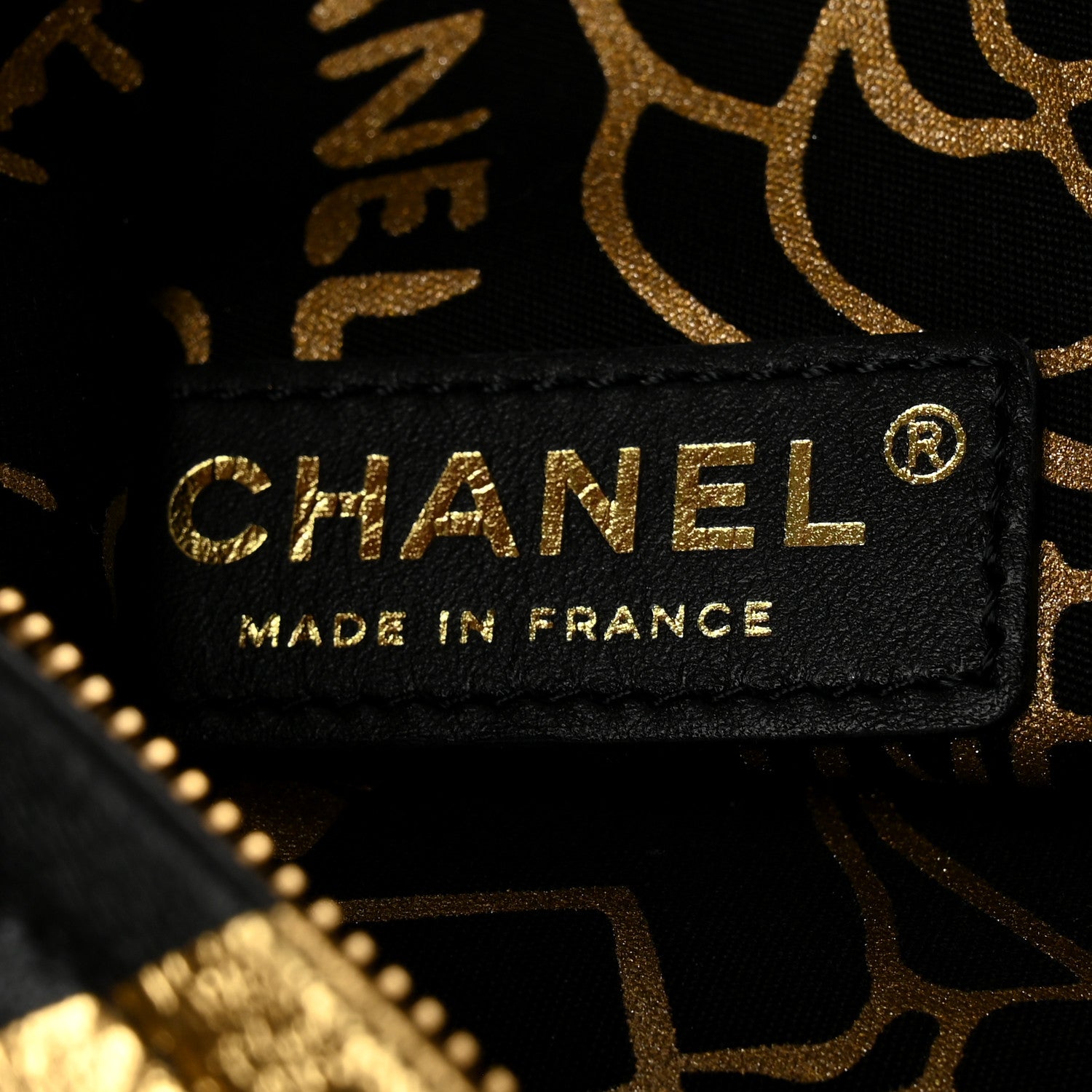 Chanel Metallic Lambskin CC Kheops Pyramid Bag Gold Black 7 of 9
