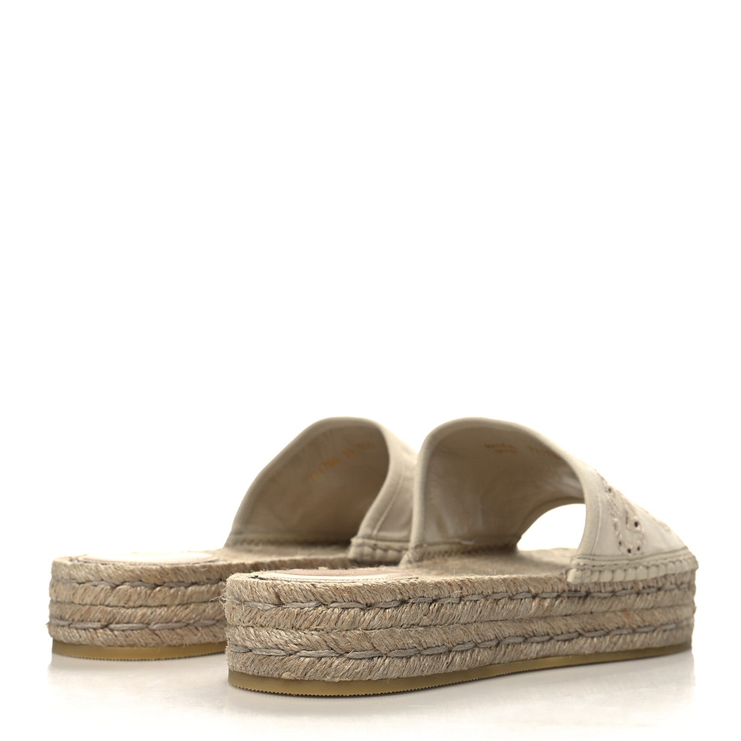 Gucci Canvas Interlocking G Damita Espadrille Sandals 39 Natural 4 of 9