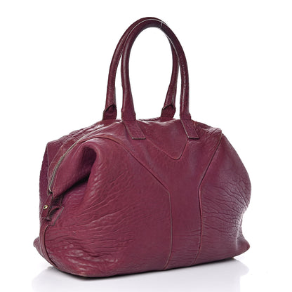 Saint Laurent Pebbled Lambskin Medium Easy Sac Purple 3 of 18