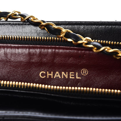 Chanel Lambskin Quilted Shopping Tote Black 6 of 9
