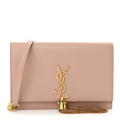 Saint Laurent Smooth Calfskin Classic Monogram Kate Tassel Chain Wallet Pale Pink 1 of 21