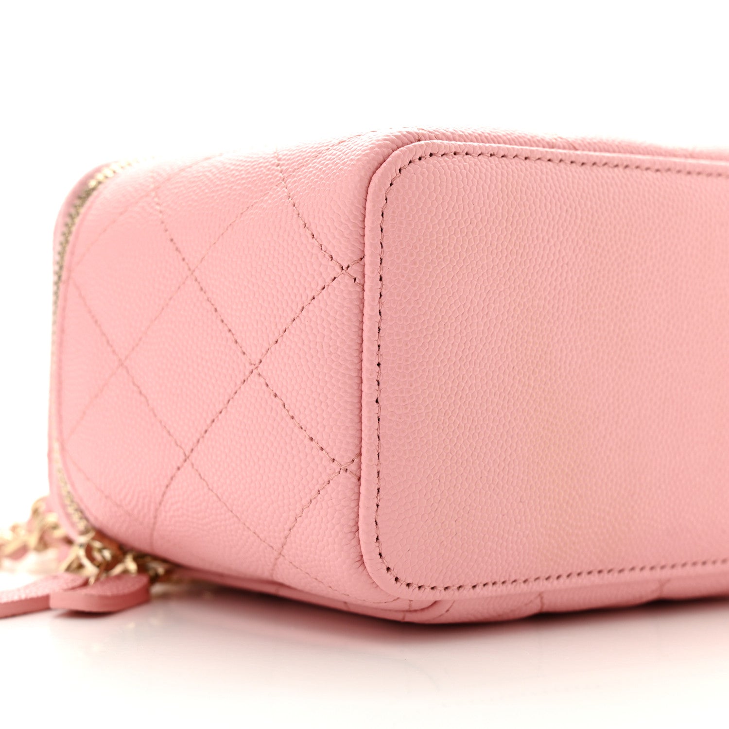 Chanel Caviar Quilted Small Vanity Case With Chain Pink 9 of 13