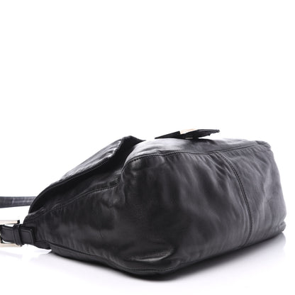 Fendi Calfskin Big Forever Mama Baguette Black 5 of 8