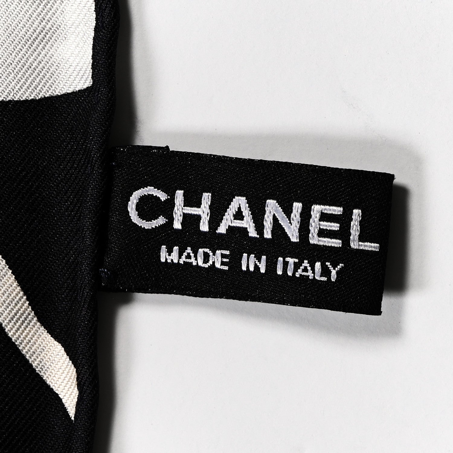 Chanel Silk Camellia CC Square Scarf Black 3 of 5