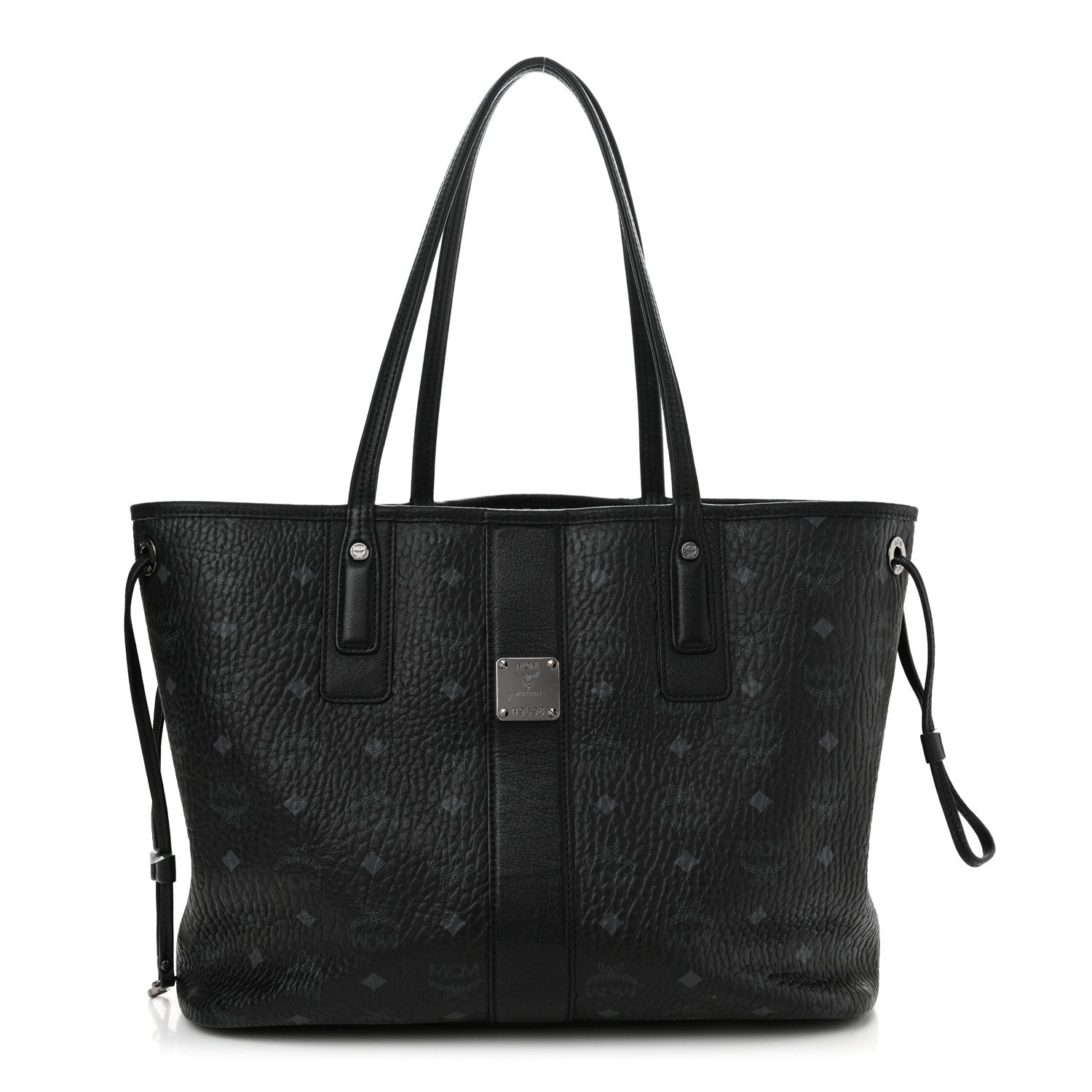 MCM Visetos Medium Liz Reversible Shopper Tote Black 1 of 29
