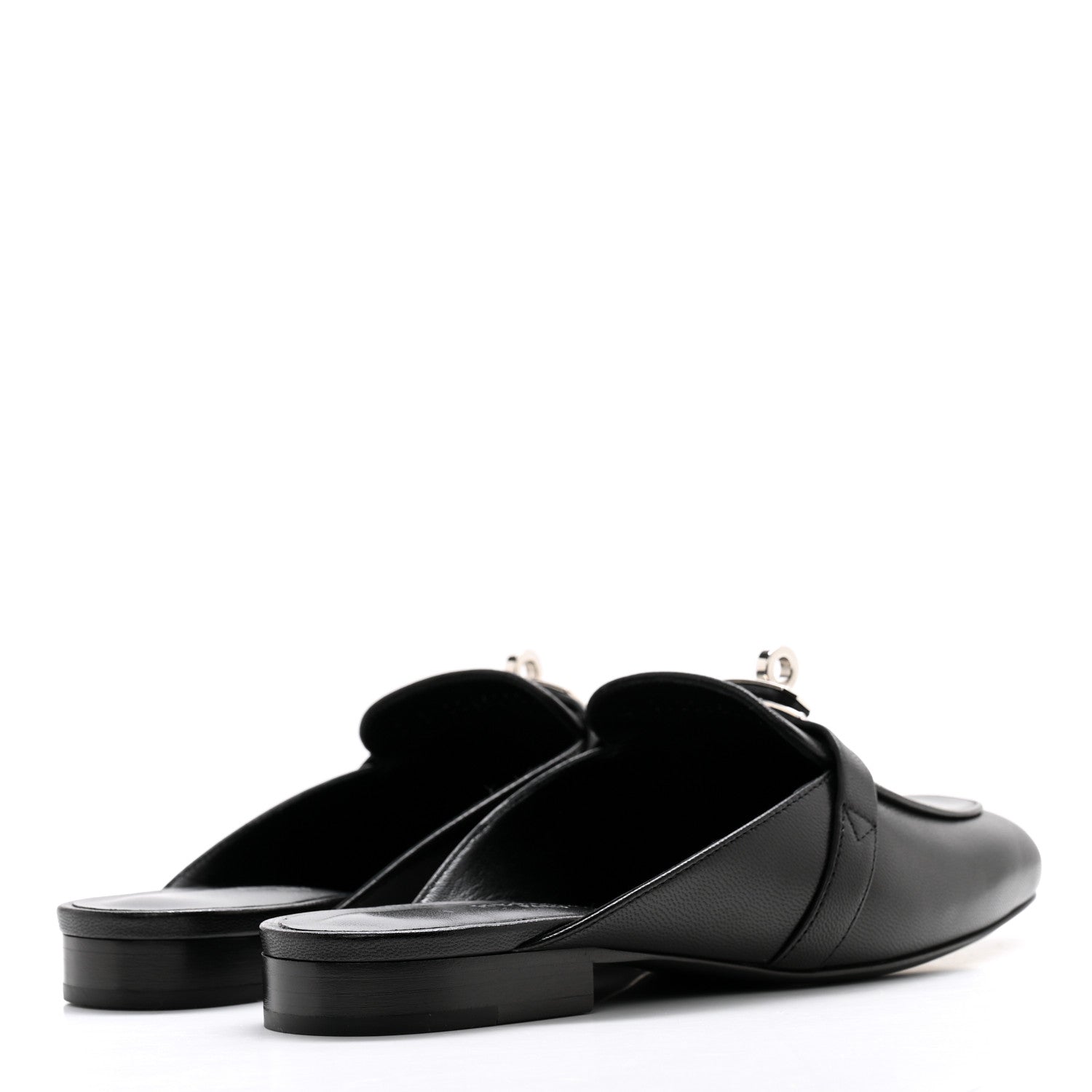 Hermes Goatskin Oz Mules 35 Black 4 of 9