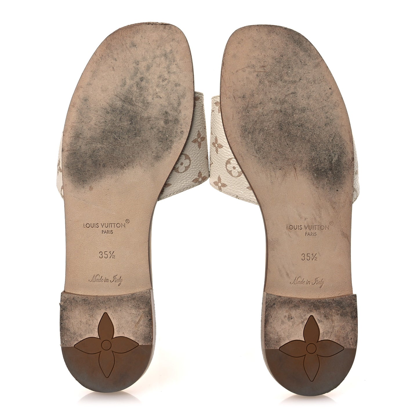 Monogram LV Frame Flat Mule 35.5 Dune Beige