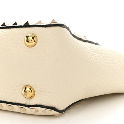 Valentino Garavani Pebbled Calfskin Mini Rockstud Tote Ivory 11 of 16