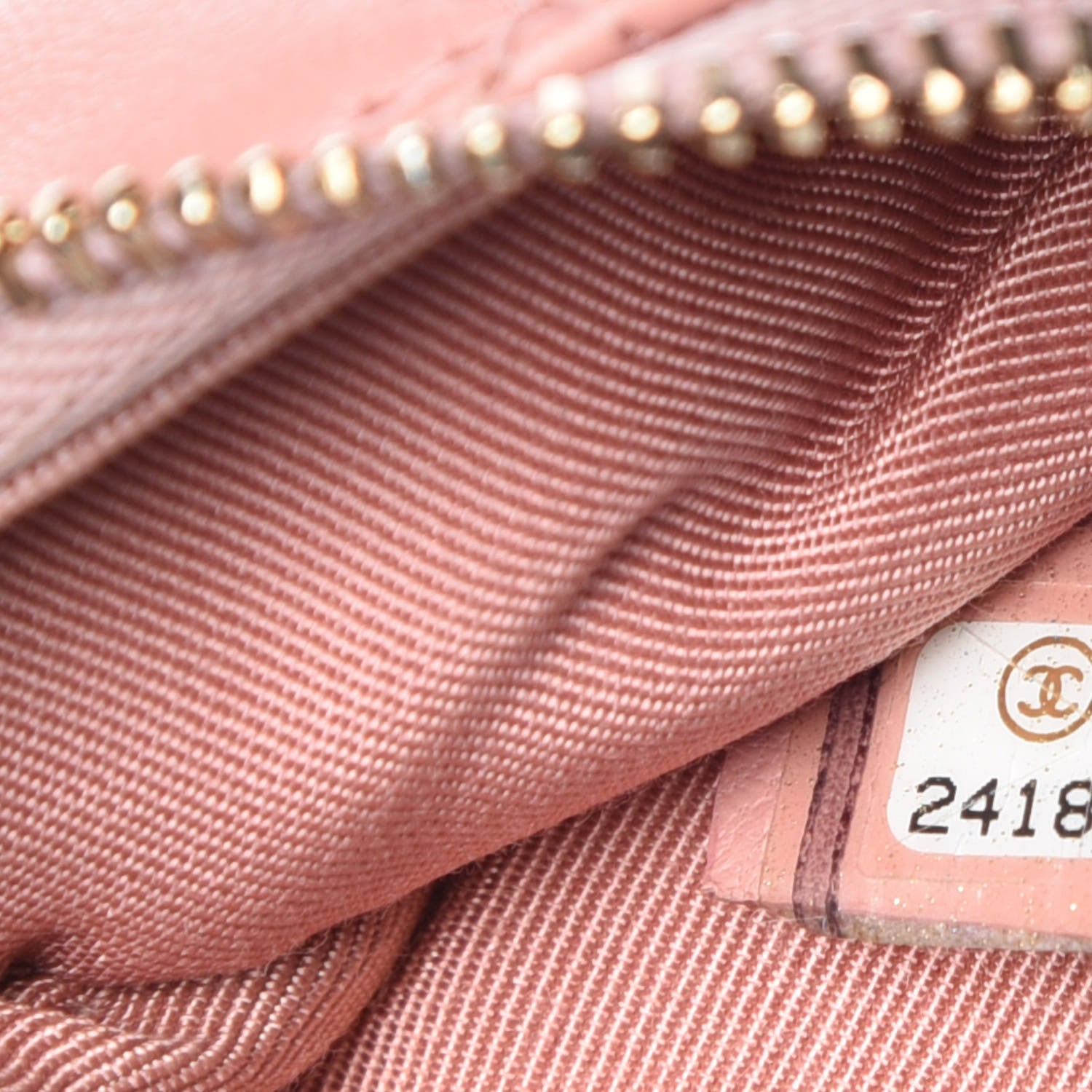 Chanel Lambskin Quilted Small Cosmetic Case Pink 9 of 13