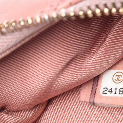 Chanel Lambskin Quilted Small Cosmetic Case Pink 9 of 13