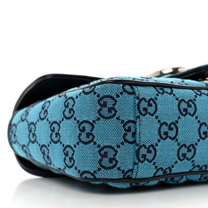 Gucci Monogram Multicolor Matelasse Diagonal Small GG Marmont Shoulder Bag Blue 9 of 10