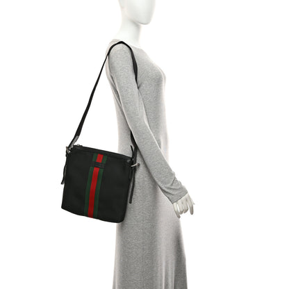 Gucci Techno Canvas Web Messenger Bag Black 2 of 11