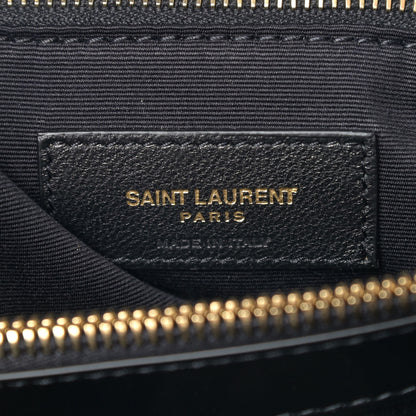 Saint Laurent Calfskin Y Quilted Monogram Medium Loulou Chain Satchel Black 8 of 9