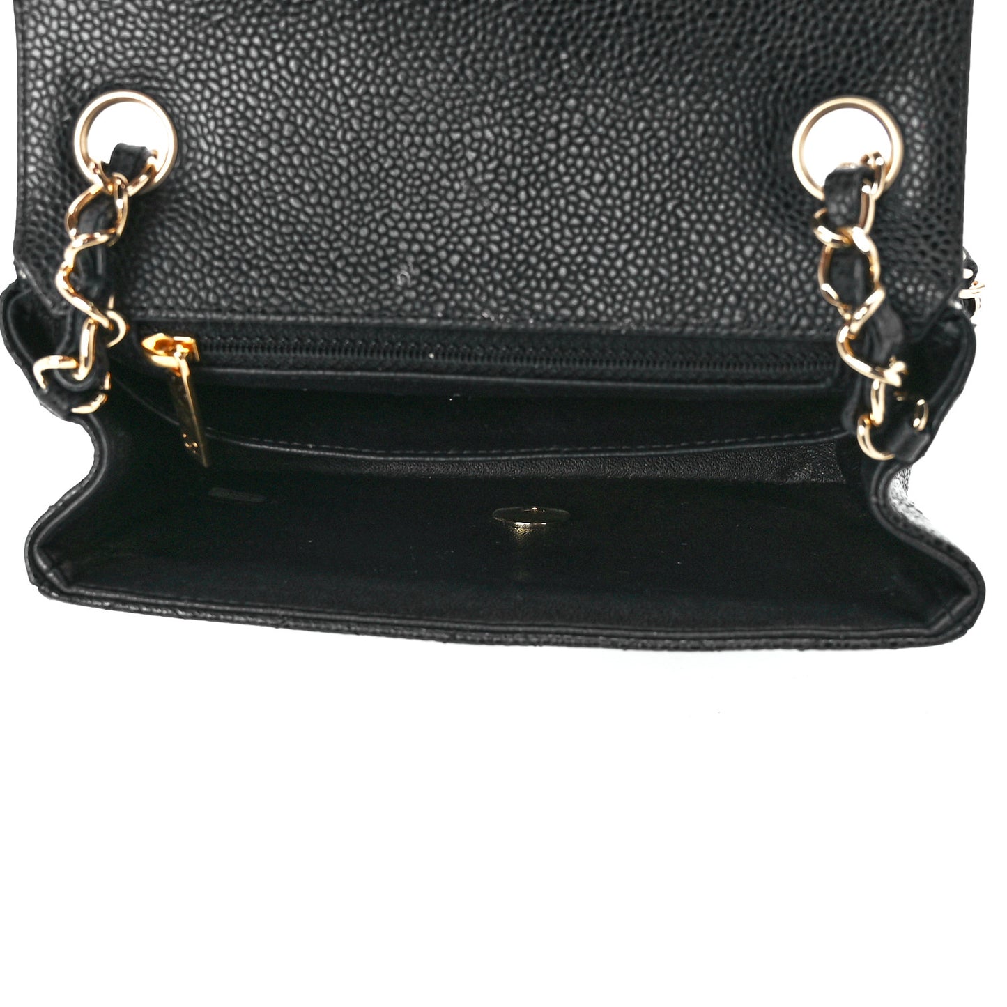 Caviar Quilted Mini Square Flap Black