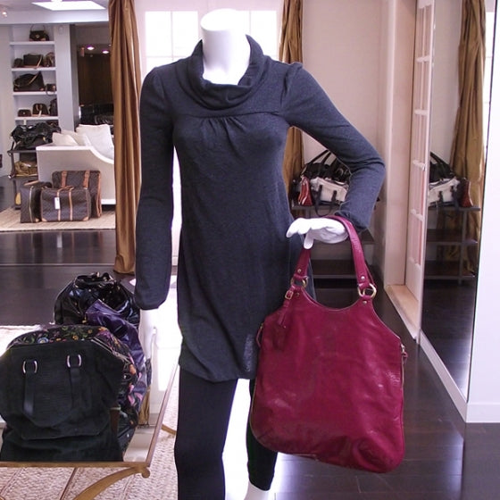 Patent Tribute Tote Red