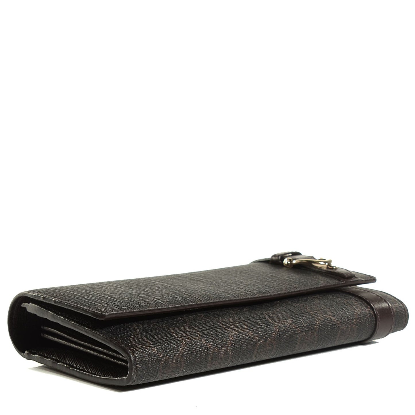 GG Supreme Monogram Nice Continental Wallet Dark Brown