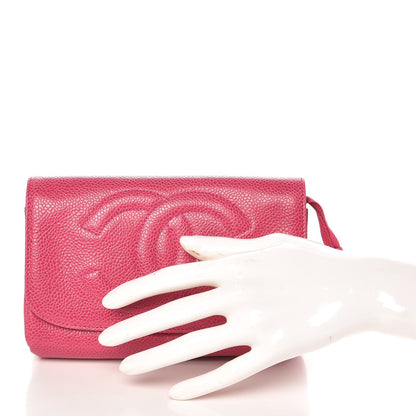 Chanel Caviar Timeless CC Cosmetic Pouch Pink 2 of 8