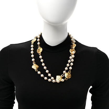 Chanel Pearl CC Long Necklace Gold 2 of 4