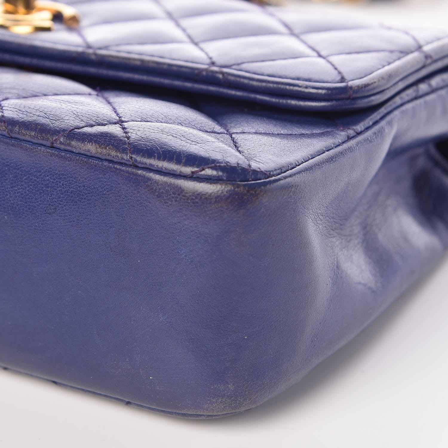 Chanel Lambskin Quilted Small Single Flap Navy 13 of 13