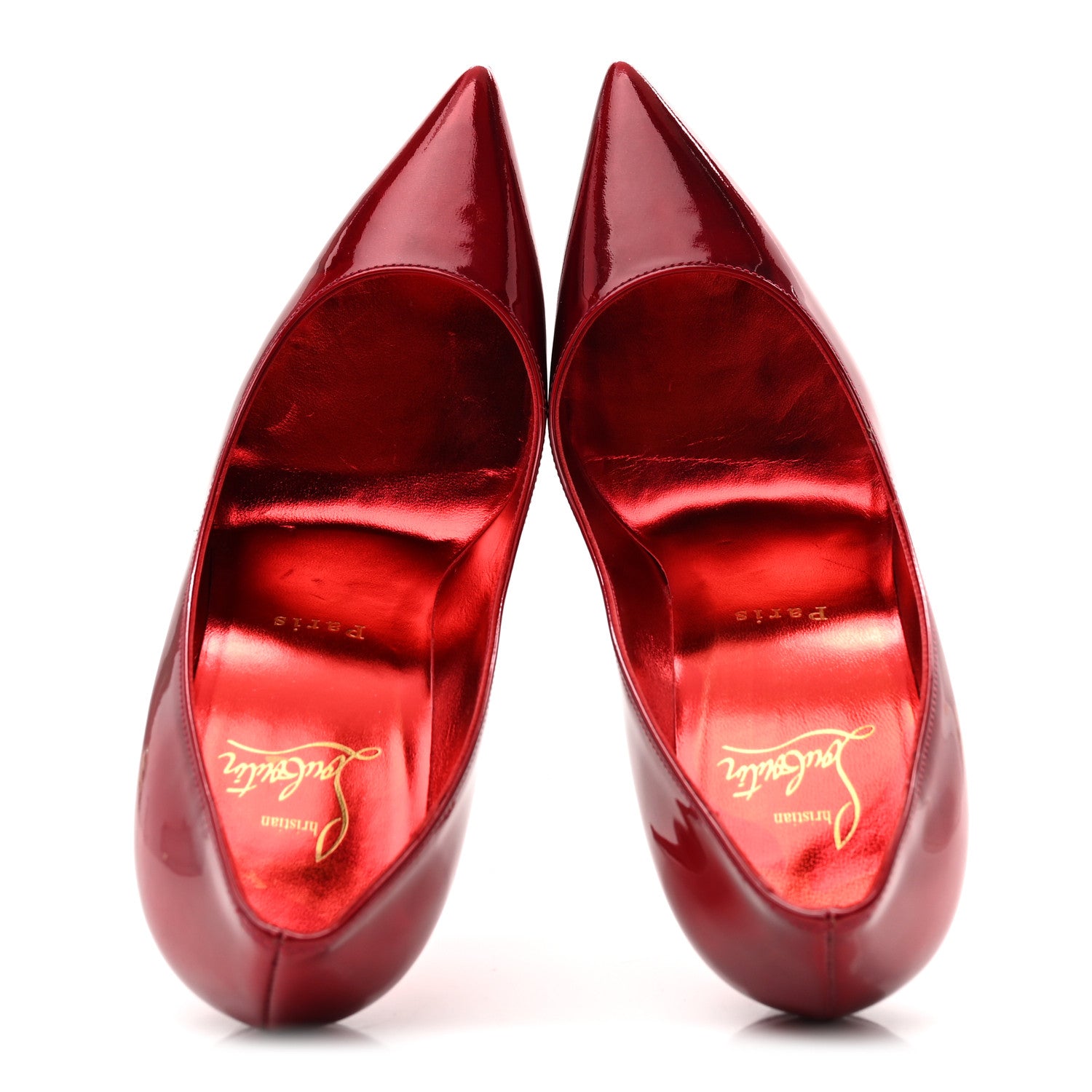 Christian Louboutin Metallic Patent Psychic So Kate 100 Pumps 35.5 Loubi 2 of 8