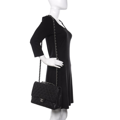 Chanel Lambskin Quilted Jumbo Single Flap Black 3 of 12