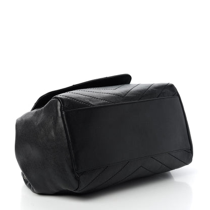Saint Laurent Vintage Lambskin Chevron Monogram Medium Nolita Black 4 of 10