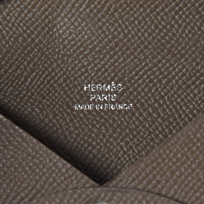 Hermes Epsom Calvi Card Case Etoupe 6 of 6