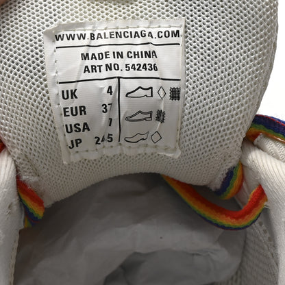 Balenciaga Rubber Mesh Fabric Monocolor Recycled Sole Womens Track Sneakers 37 White Multicolor 9 of 10