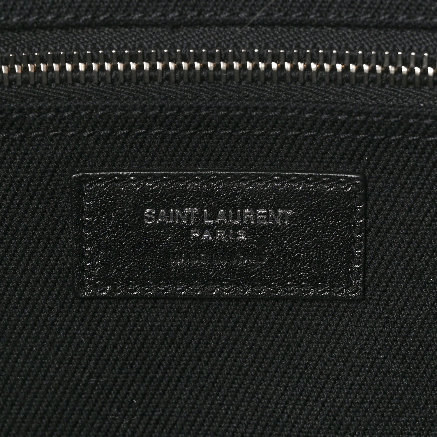 Saint Laurent Linen Calfskin Rive Gauche Tote Black 6 of 10