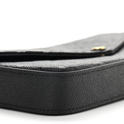 Louis Vuitton Empreinte Pochette Felicie Chain Wallet Black 10 of 12