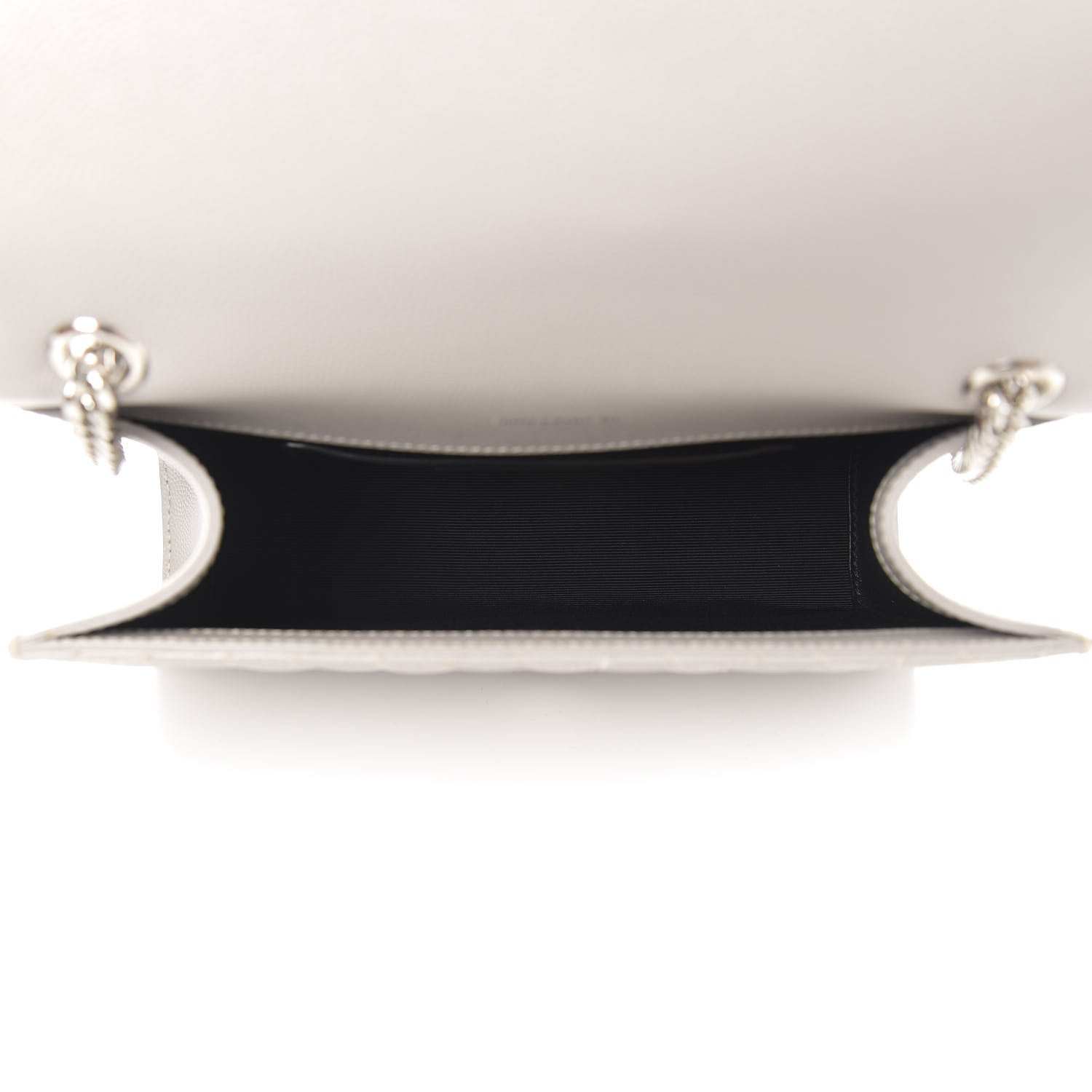 Saint Laurent Grain De Poudre Textured Mixed Matelasse Triquilt Small Monogram Satchel Optical White 5 of 10