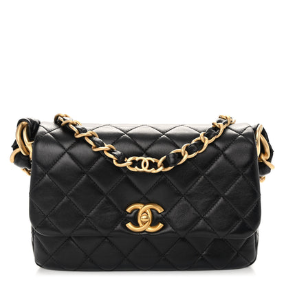 Chanel Lambskin Quilted CC Chain Shoulder Bag Black 1 of 11