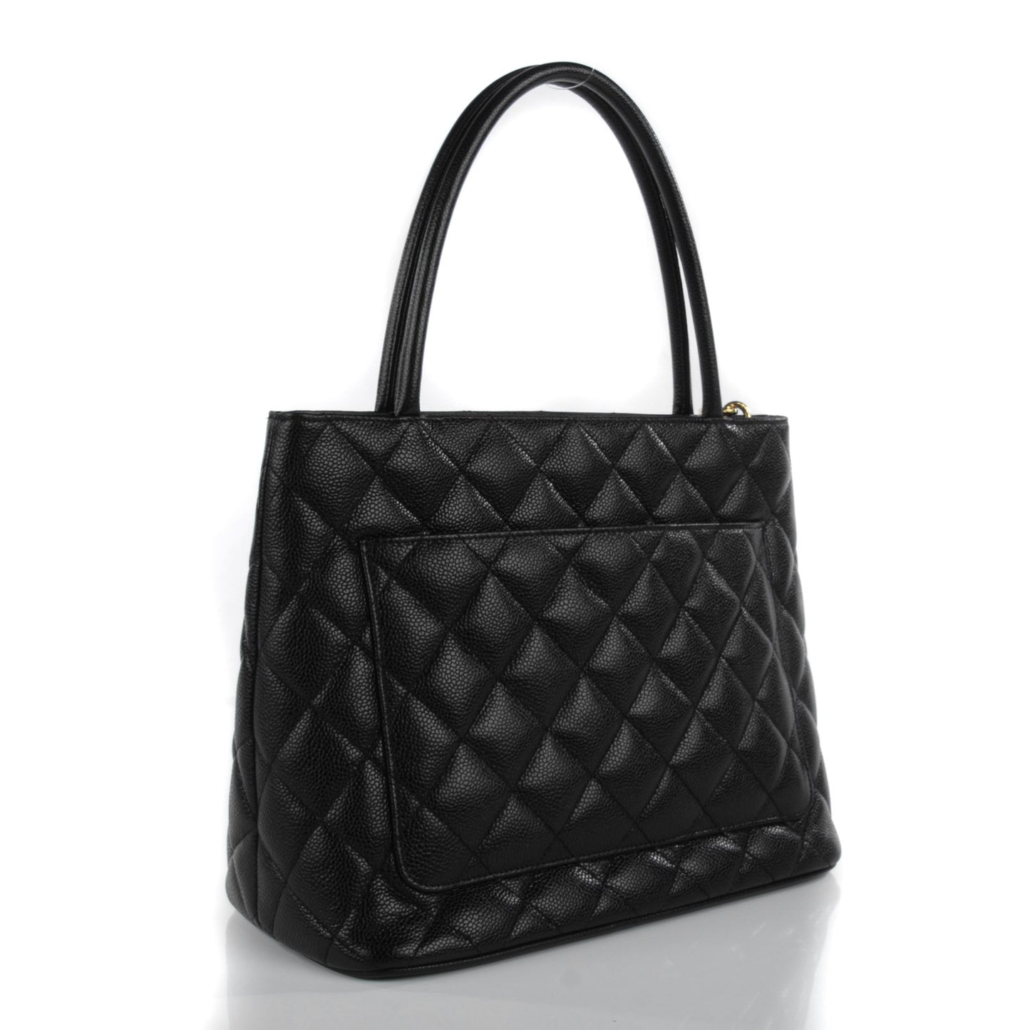 Caviar Quilted Medallion Tote Black