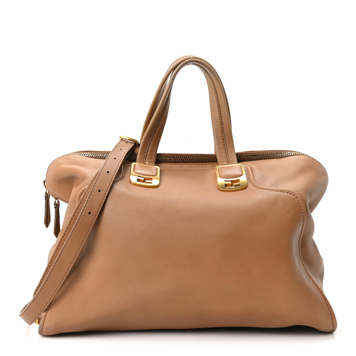 Vitello Dolce Marmol Large Chameleon Tote Camel