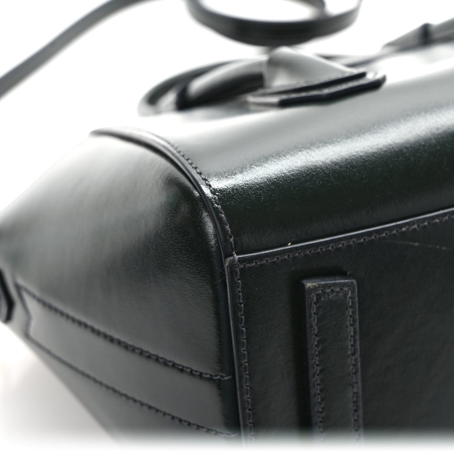 Box Calfskin Lock Antigona Shoulder Bag Green Forest