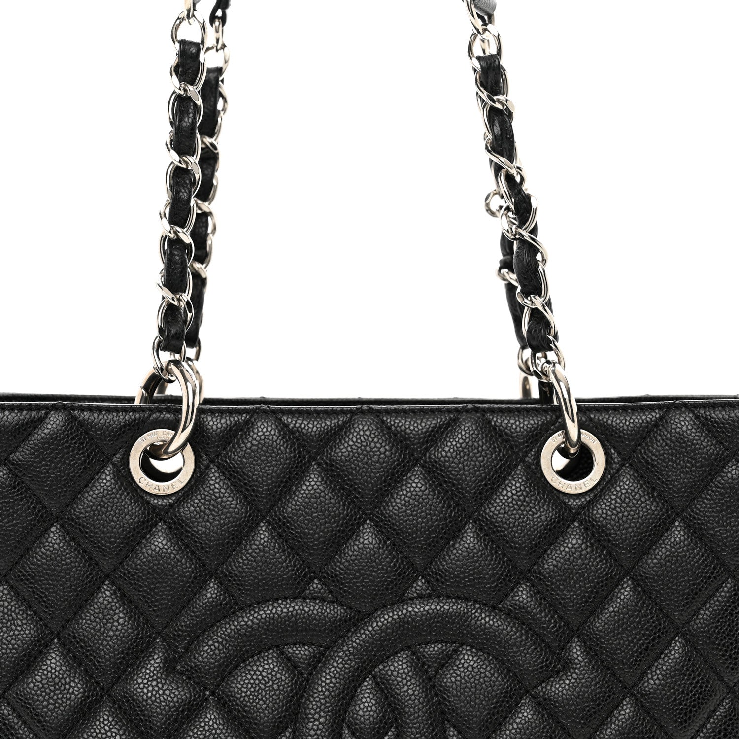 Chanel Caviar Quilted Grand Shopping Tote GST Black 5 of 10