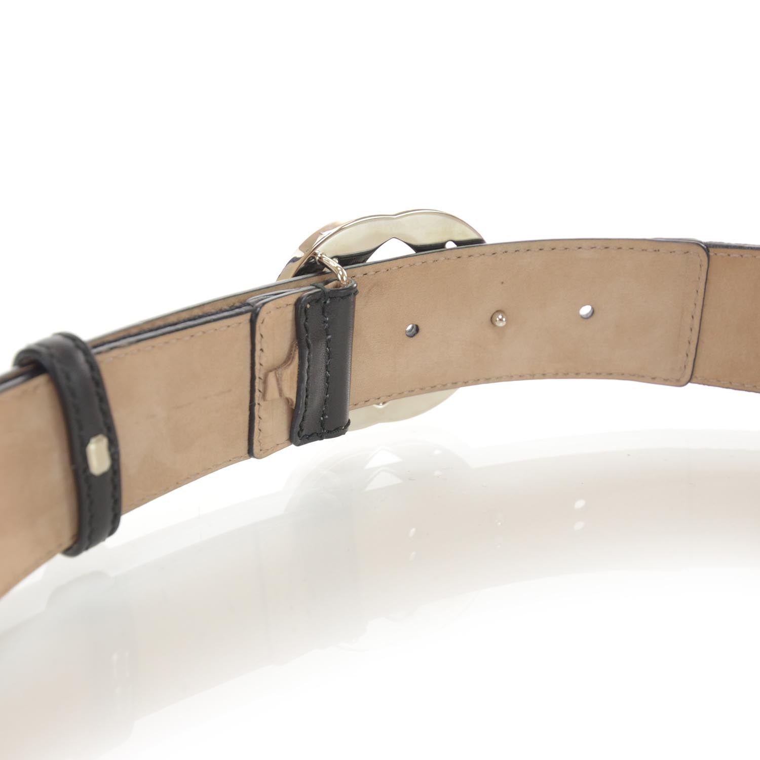 Gucci Leather Web GG Belt 95 38 3 of 5