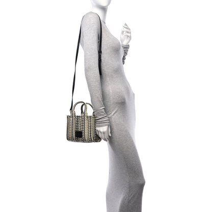 Marc Jacobs Calfskin The Micro Monogram Tote Black White 2 of 9