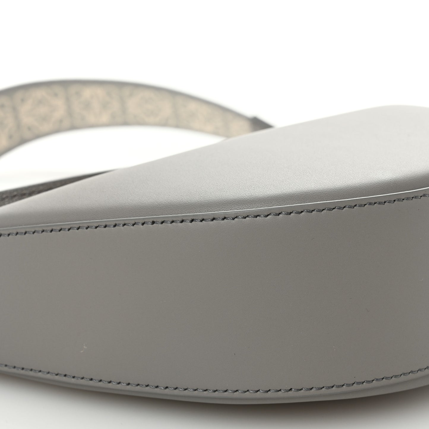 Satin Calfskin Jacquard Small Luna Bag Pearl Grey