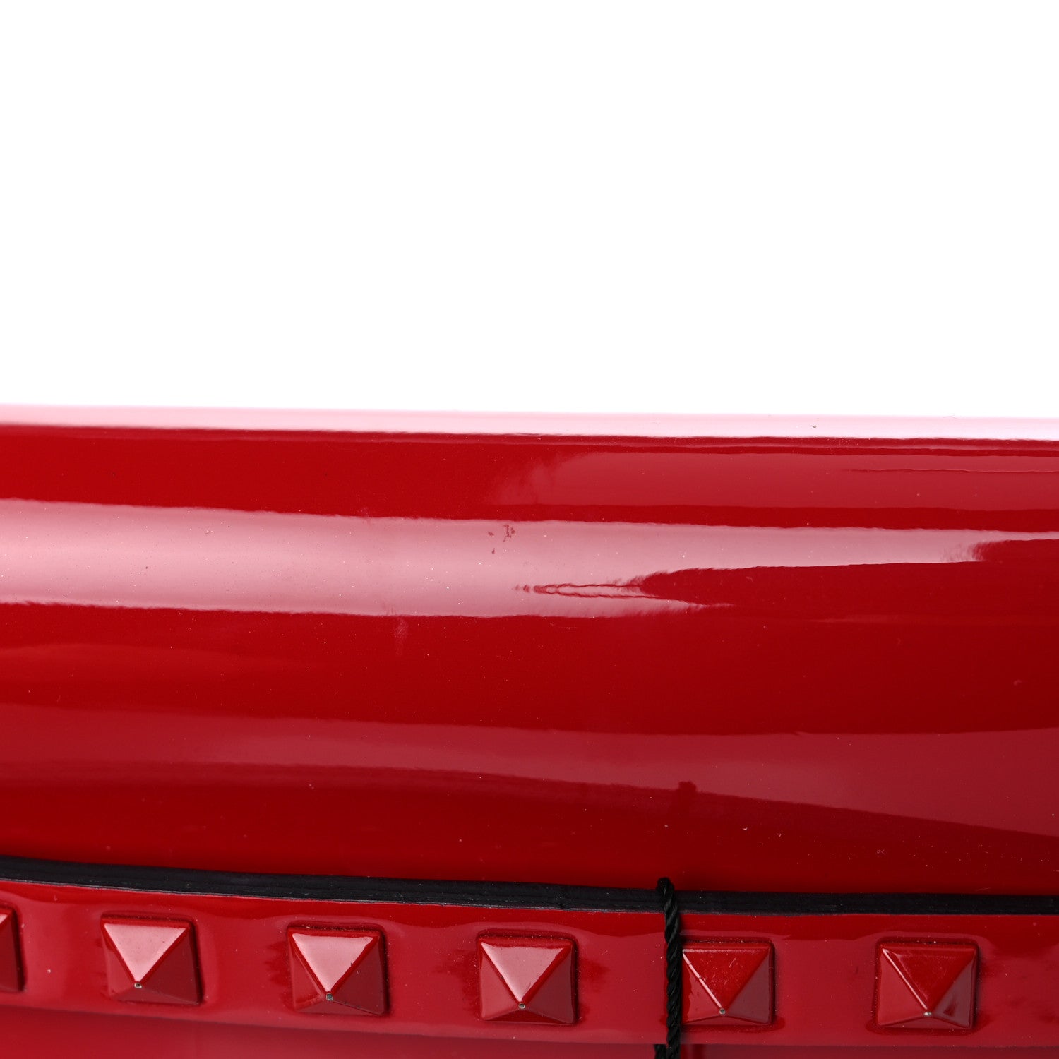 Valentino Garavani Patent Monochrome Rockstud Wristlet Clutch Rosso Valentino 17 of 17