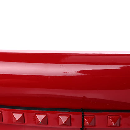 Valentino Garavani Patent Monochrome Rockstud Wristlet Clutch Rosso Valentino 17 of 17
