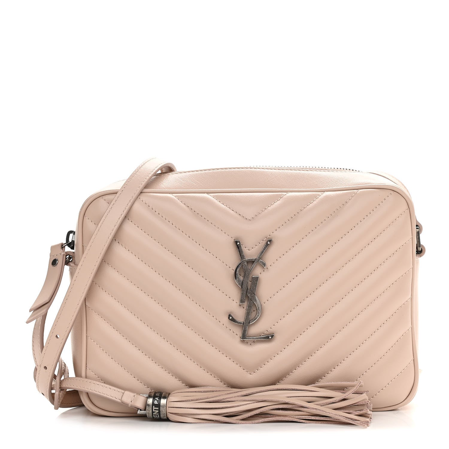 Saint Laurent Calfskin Matelasse Monogram Lou Camera Bag Marble Pink 1 of 12