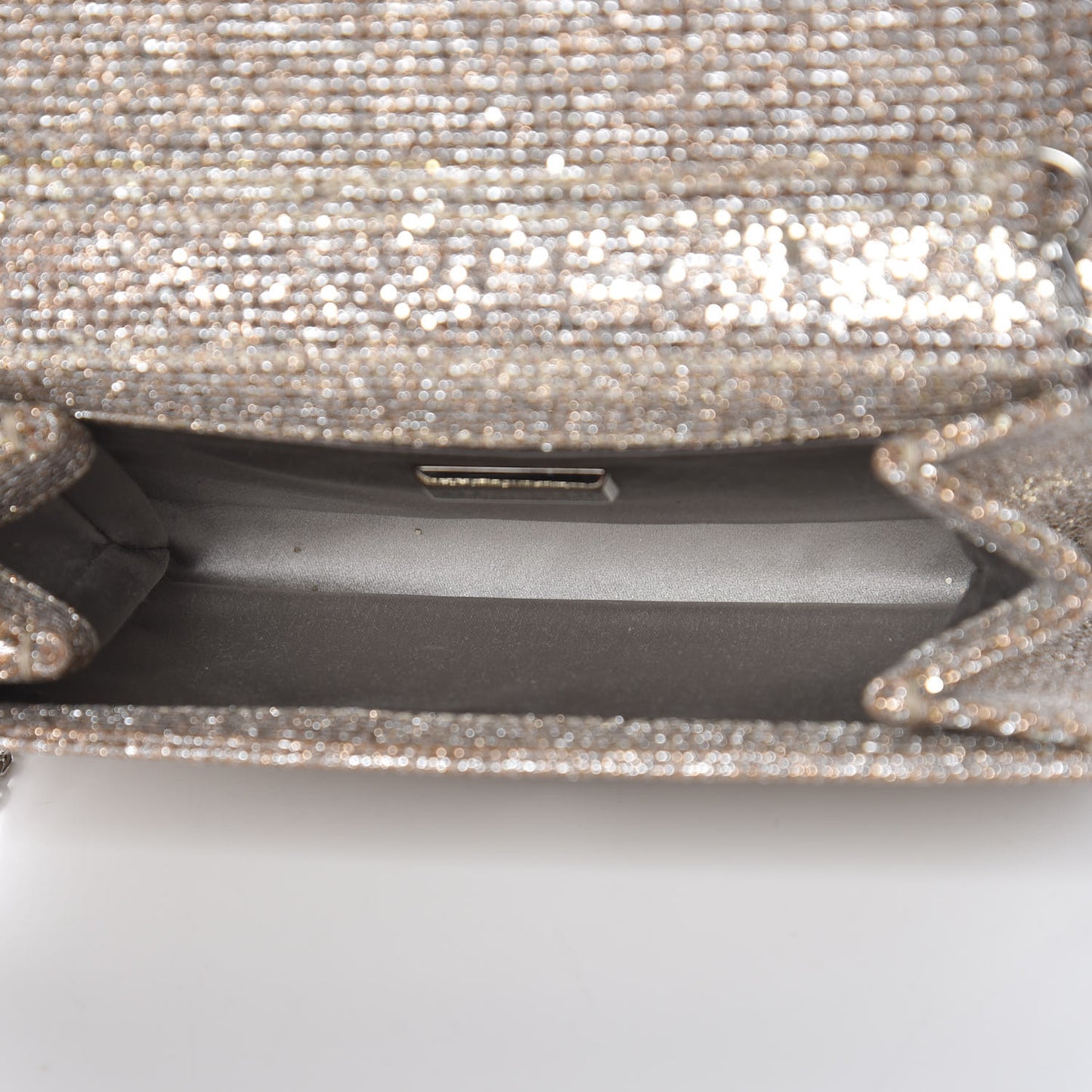 Metallic Lurex Clutch Silver