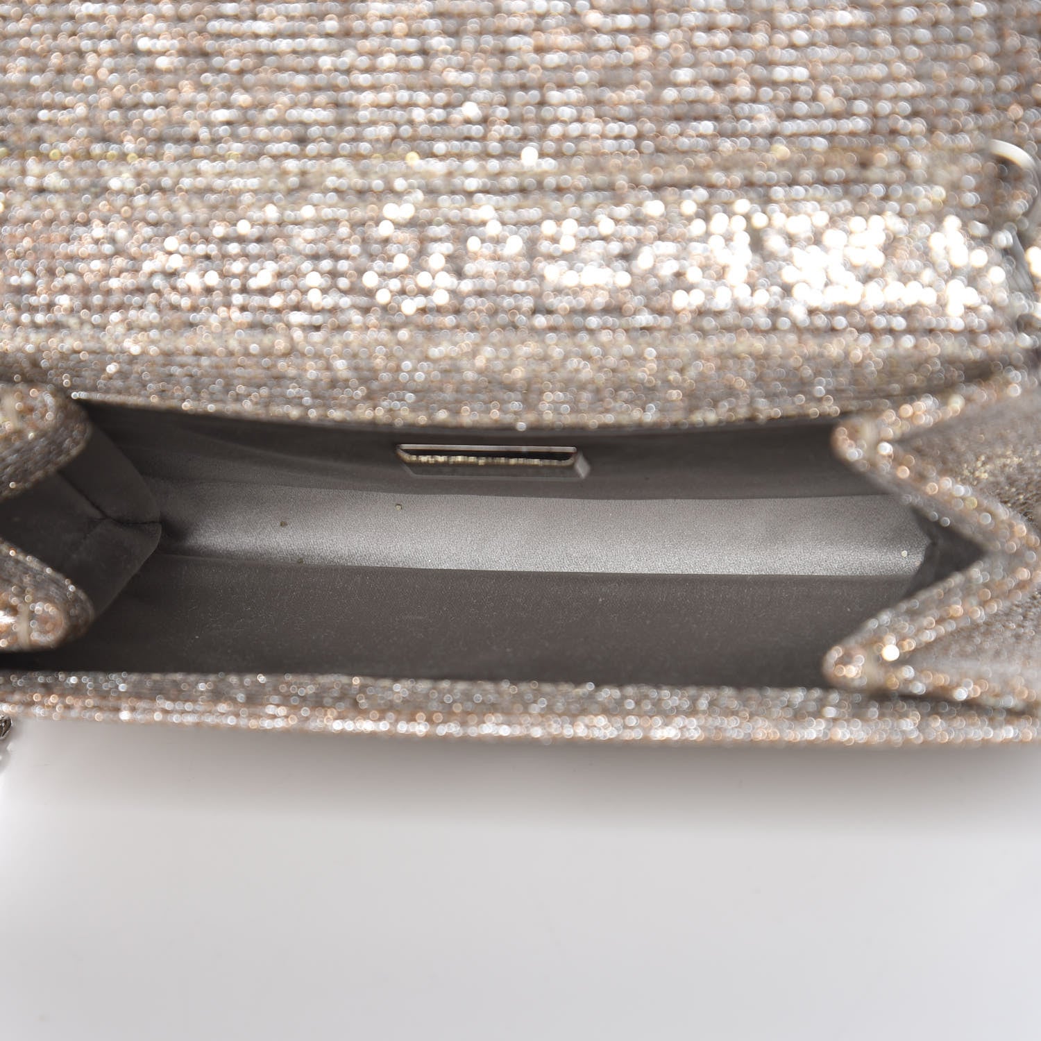 Judith Leiber Metallic Lurex Clutch Silver 5 of 12