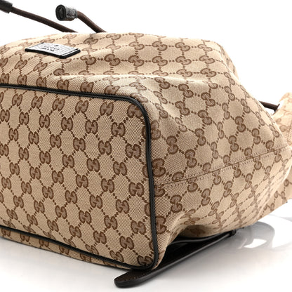 Gucci Monogram Dollar Calfskin O Drawstring Backpack Beige Ebony Testa di Moro Dark Chocolate 10 of 10