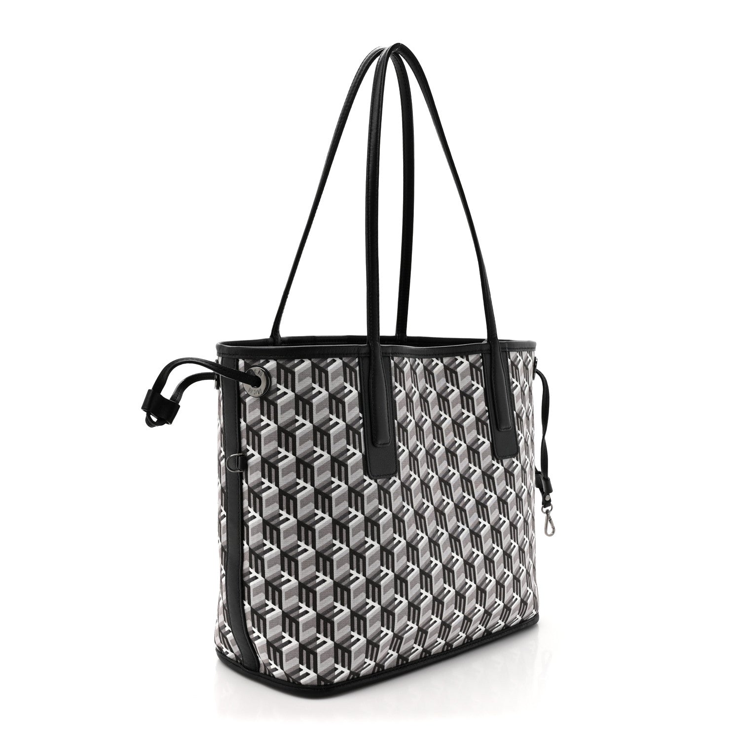 MCM Visetos Small Liz Reversible Shopper Tote Black 6 of 19