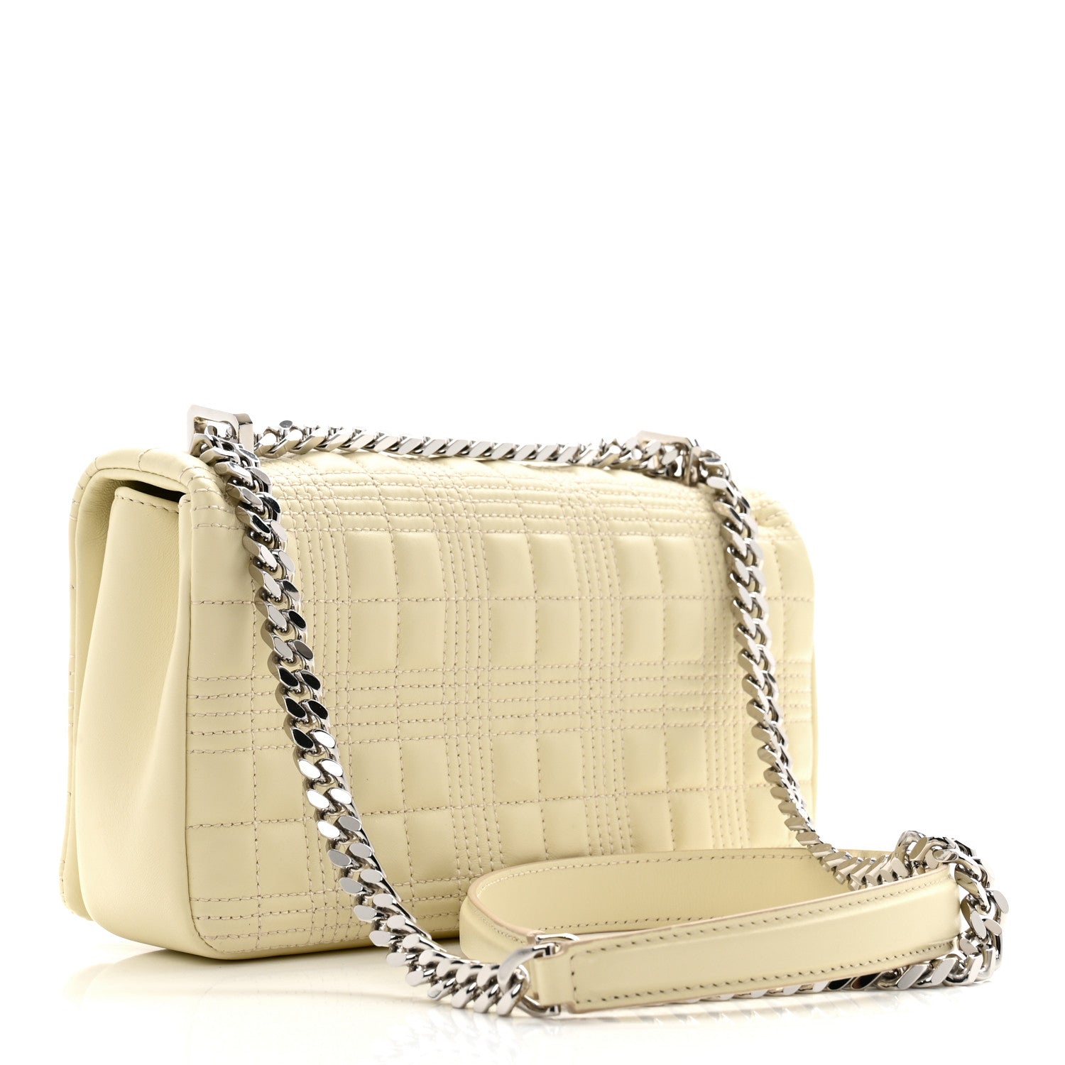 Burberry Lambskin Quilted Small Lola Bag Pale Vanille 3 of 12