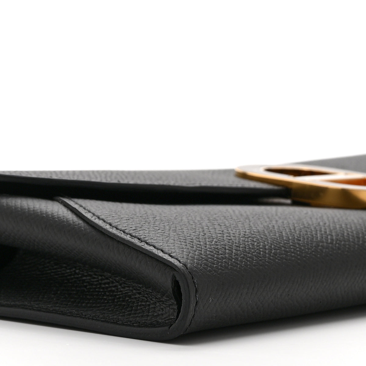 Hermes Epsom Enamel Maillon Wallet To Go Black 9 of 11