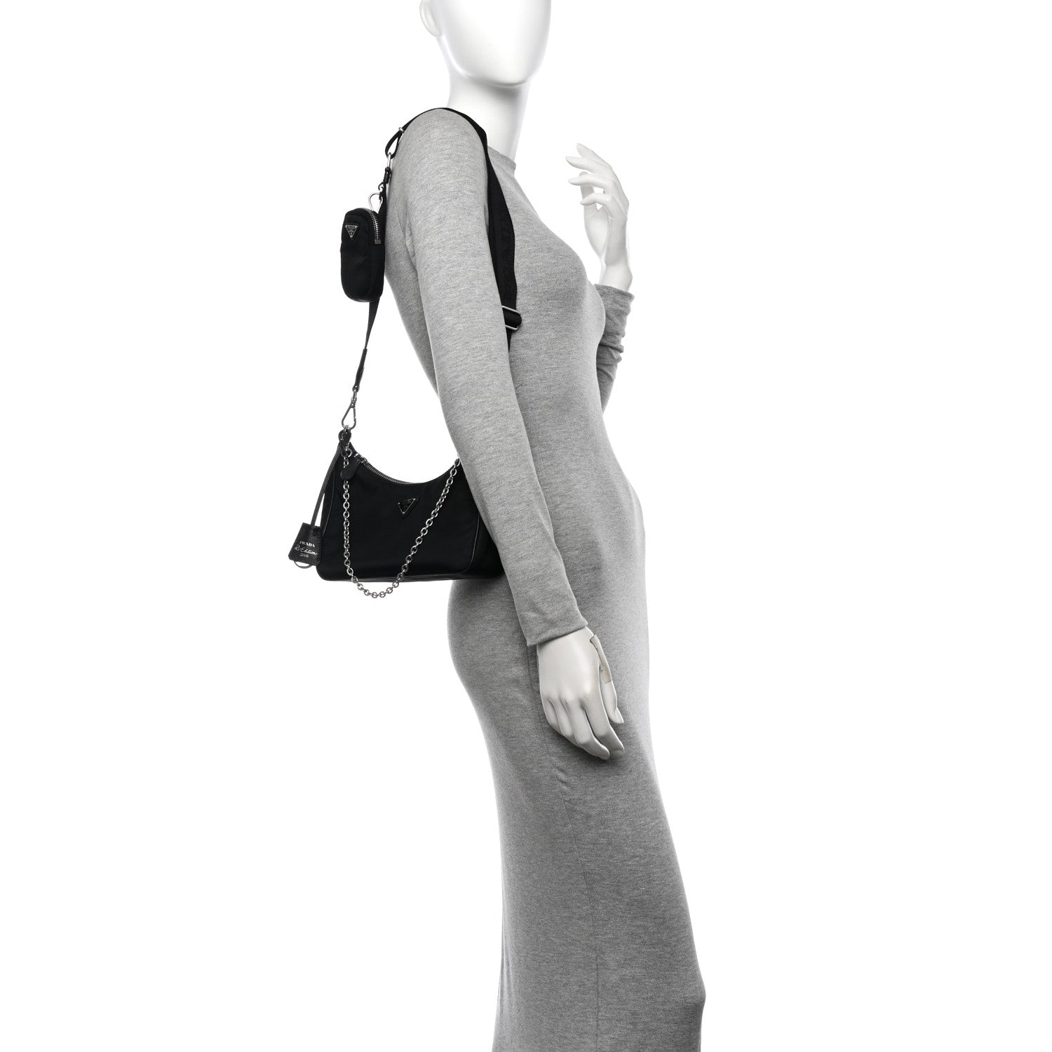 Prada Nylon Re-Edition 2005 Shoulder Bag Black 2 of 10